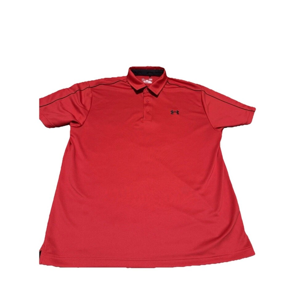 Under Armour Men's  Red Short Sleeve Polo Shirt Size L